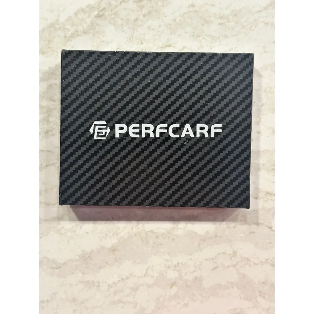 NIB PERFCARF RFID Blocking Metal Wallet Money Clip Navy Aluminum Card Holder